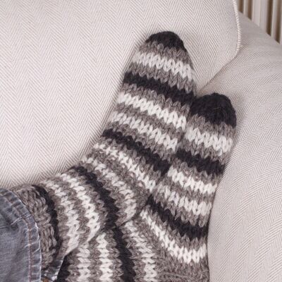 Mens Clifden Sofa Socks - Charcoal