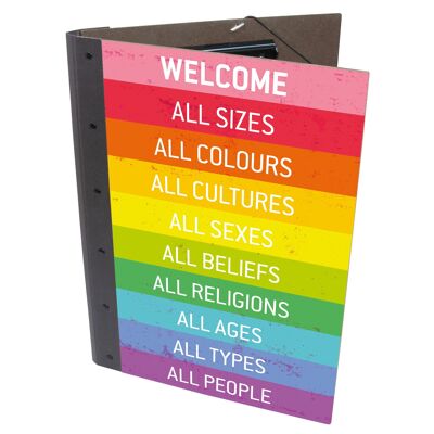 Clip folder - WELCOME made of wood