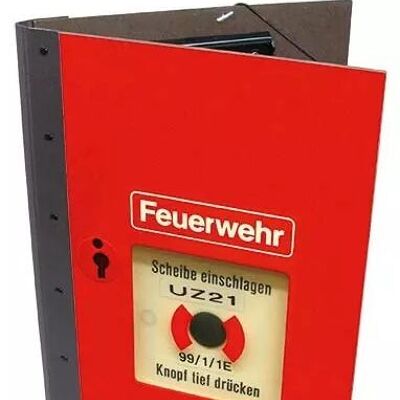 Clip folder - fire alarm made of wood