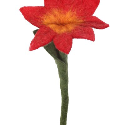 Hand Felted Flower - Red