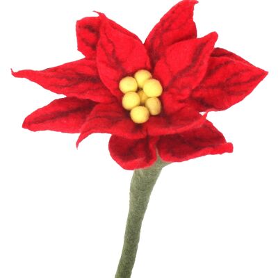 Hand Felted Poinsettia - Poinsettia