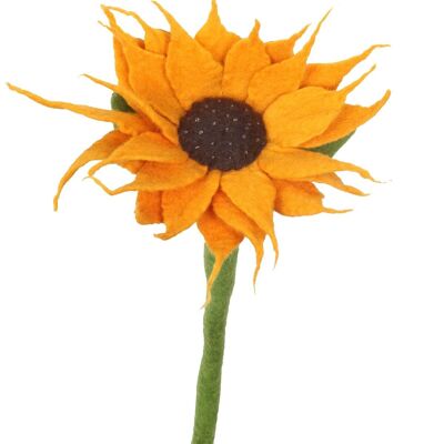 Hand Felted Sunflower - Orange