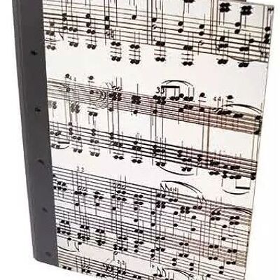 Clip folder - sheet music white made of wood