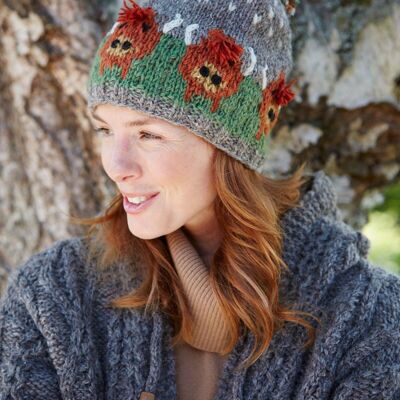 Herd Of Highland Cow Bobble Beanie - Cow