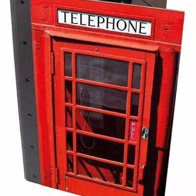 Klemmmappe - Telefonzelle London aus Holz