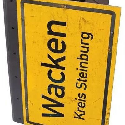 Dossier à clips - Panneau de la ville de Wacken en bois