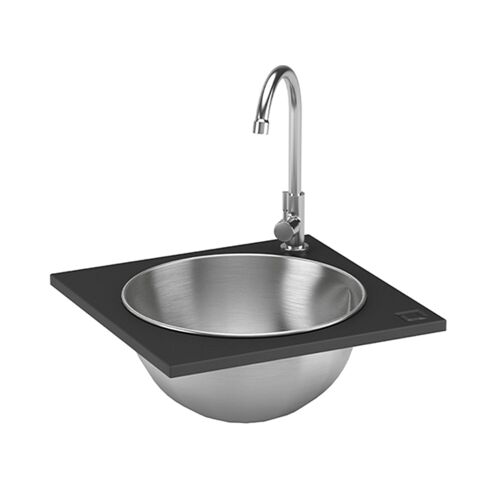 oneQ Wet Black: Kitchen Sink with Faucet