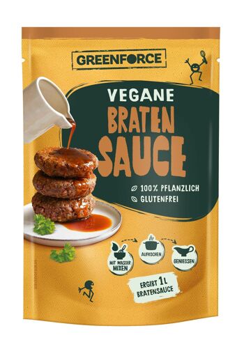 Sauce végétalienne | Mélange pour sauce aux légumes de GREENFORCE 100g pour 1L | Sans gluten, sans gras et préparé en 10 minutes 1