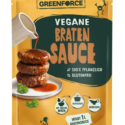 Vegane Bratensoße | Pflanzlicher Sauce-Mix von GREENFORCE 100g ergibt 1L | Glutenfrei, Fettfrei & in 10 Minuten zubereitet