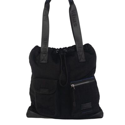 BORSA IN NYLON NEGRO