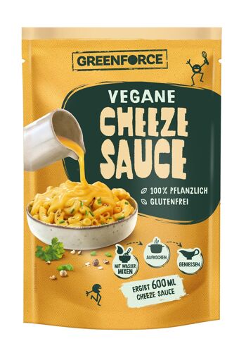 Sauce au fromage végétalienne | Mélange de sauce au fromage et aux légumes de GREENFORCE 80g donne 600ml | Sans gluten, sans sucre et prêt en 10 minutes 1