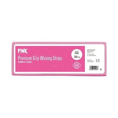 Premium Grip Waxing Strips | Fleece strips (pink, 100 pieces)