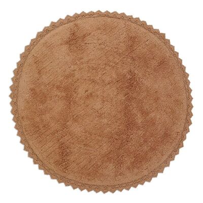 PERLA toffee rug with hook finish