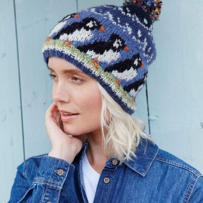 Circus Of Puffins Bobble Beanie - Puffin