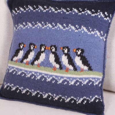 Circus Of Puffins Cushion - One Colour