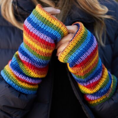 Rainbow Wristwarmer - One Colour