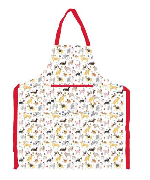 Debonair Dogs Xmas Recycled Cotton Apron with Pocket