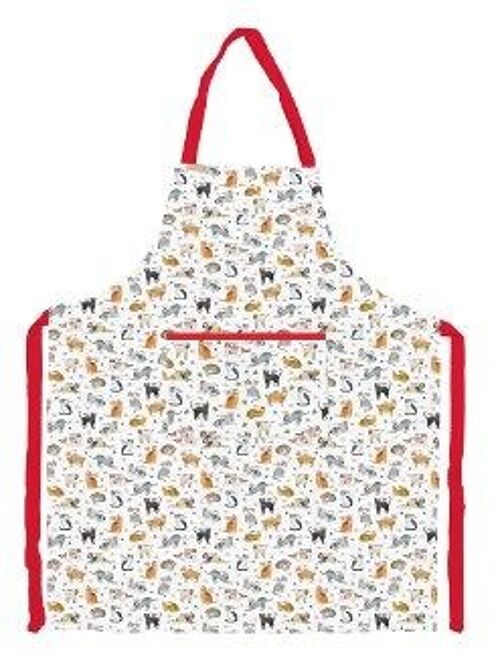 Curious Cats Xmas Recycled Cotton Apron with Pocket