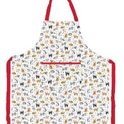 Curious Cats Xmas Recycled Cotton Apron with Pocket