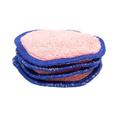 Set of 4 washable make-up removal pads CHAIM - pink
