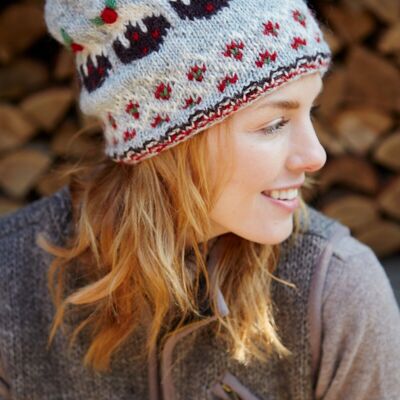 Pudding Christmas Bobble Beanie - One Colour