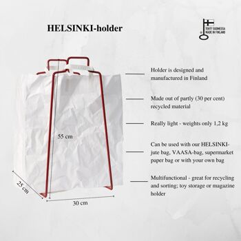 Porte-sacs en papier HELSINKI rouge rubis 2