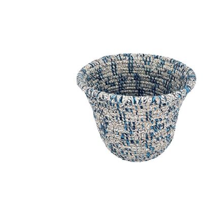 Galou - blue wax paper basket