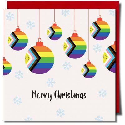 Joyeux Noël Lgbtq + Carte de Noël.