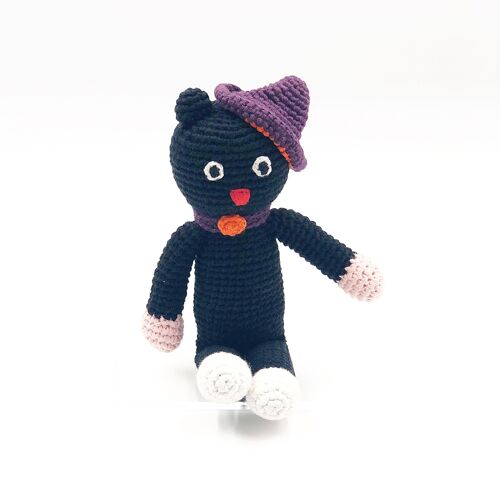 Halloween Baby Soft Toy Cat rattle – black