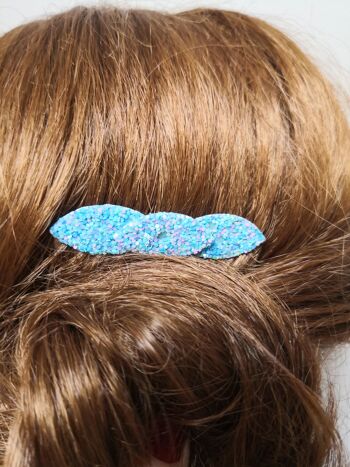 Lot de 2 peignes à cheveux paillettes | peigne Ariel | Accessoire coiffure sirène | Peigne bleu irisé | peigne or rose 7