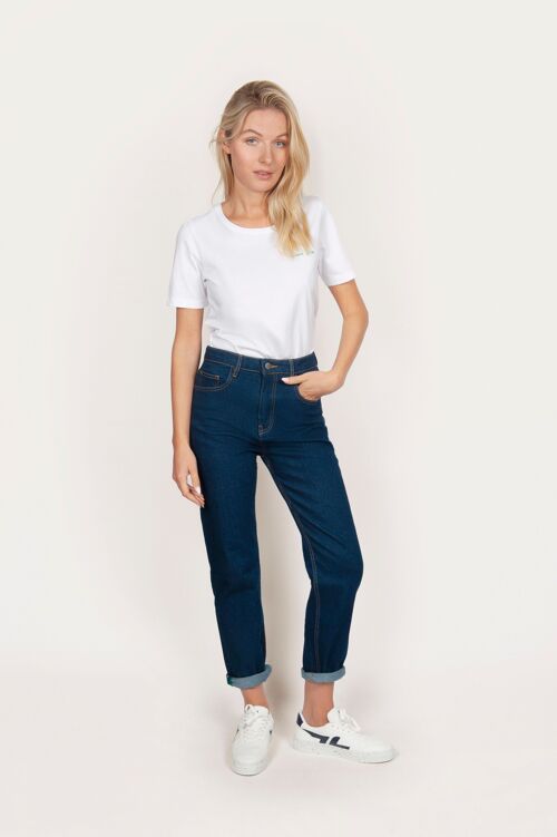 Manyara – Jeans Mom bleu éco-responsable