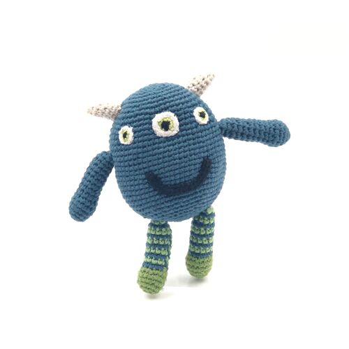 Halloween Baby Soft Toy Monster rattle – Petrol Blue