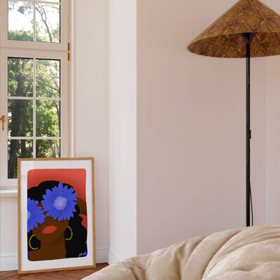 Póster Flores Azules 42x59,4cm (A2)