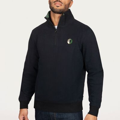 Mawenzi Black – Sudadera negra 100% algodón orgánico