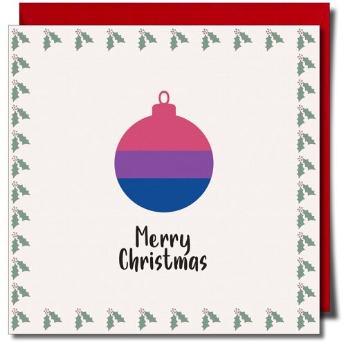 Merry Christmas Bisexual Xmas Card.
