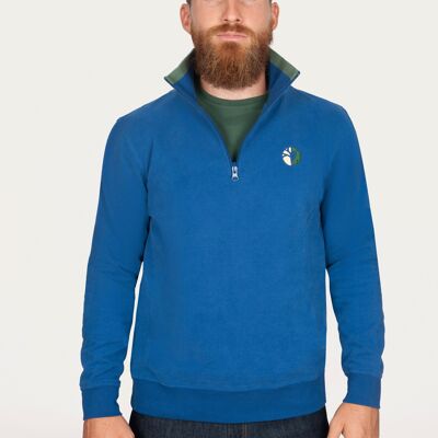 Mawenzi King Blue – Royblaues Sweatshirt aus 100 % Bio-Baumwolle