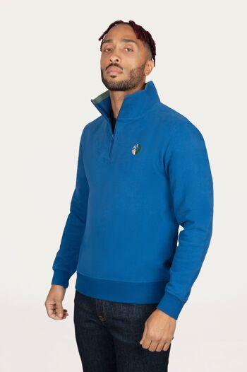 Mawenzi King Blue – Sweat-shirt bleu Roy 100% coton BIO 5