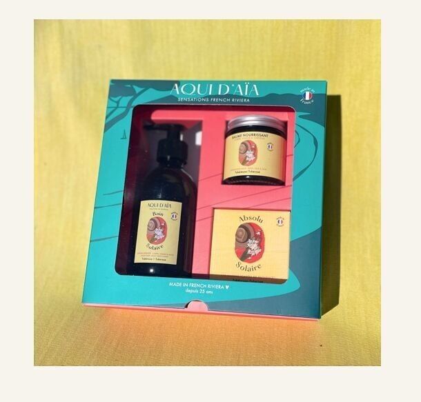 Tuberose perfume gift box: Body balm, Liquid soap, Solid soap