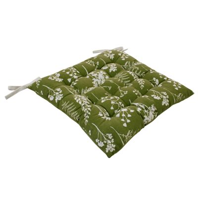OLIVE GREEN HERBIER stitched pancake 38 x 38 cm