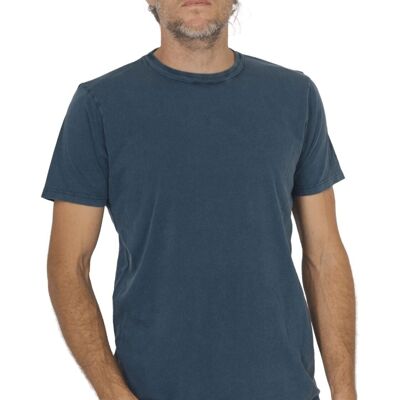 Fairwear Camisa Básica Orgánica Hombre Stone Washed Azul