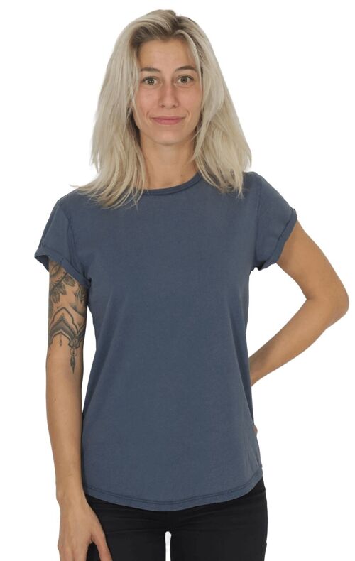 Fairwear Organic Basic Shirt Women Stone Washed Blue