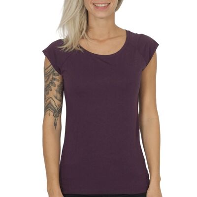 Fairwear Bamboo Basic Shirt Mujer Berenjena