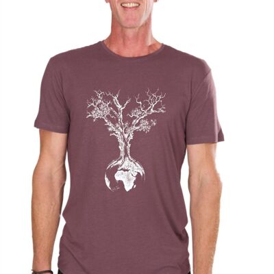 Ecovero Shirt Men Mulberry Purple World Tree
