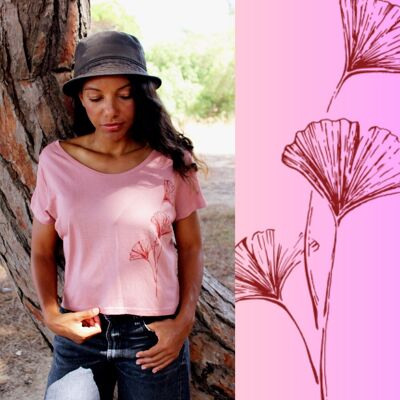 Camisa Fairwear Ecovero Mujer Dusty Pink Ginkgo