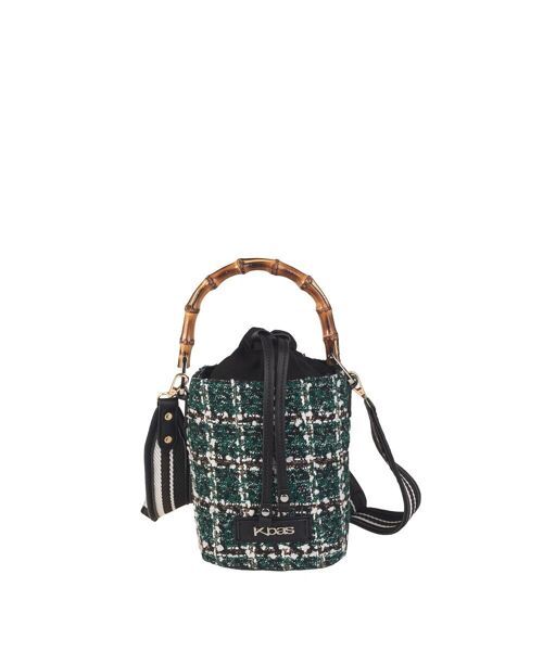 BOLSO CUBO TWEED VERDE