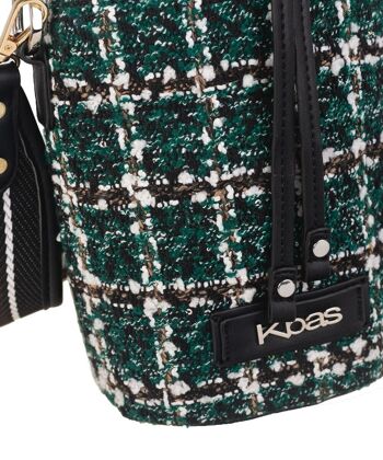 BOLSO CUBO TWEED VERT 3