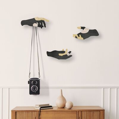 Trio of Wall Hooks - GOOD HANDS