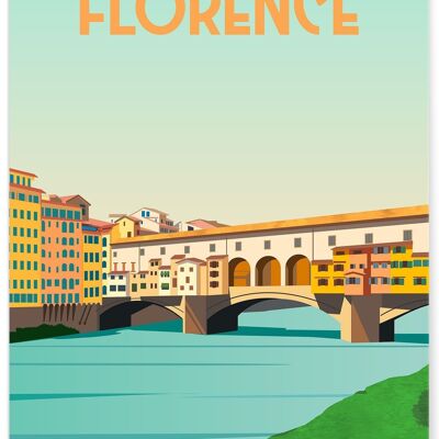 Cartel de la ciudad de Florencia