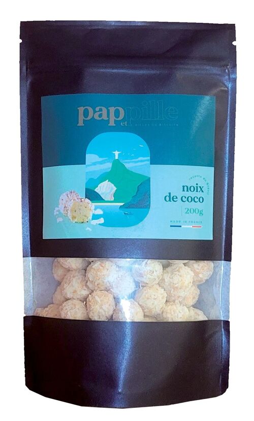 Billes de biscuits sucrés Pap et Pille NOIX DE COCO 200g