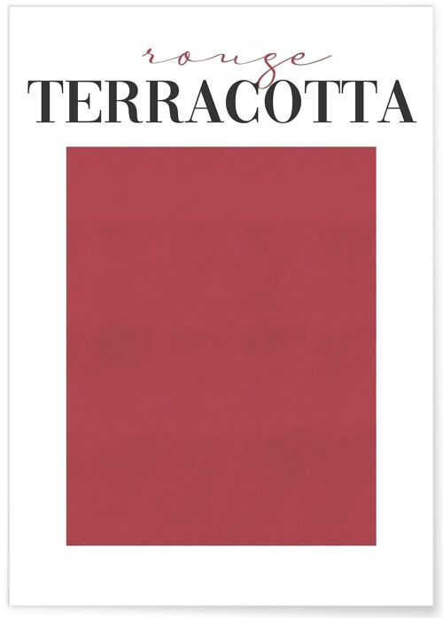 Affiche Rouge Terracotta